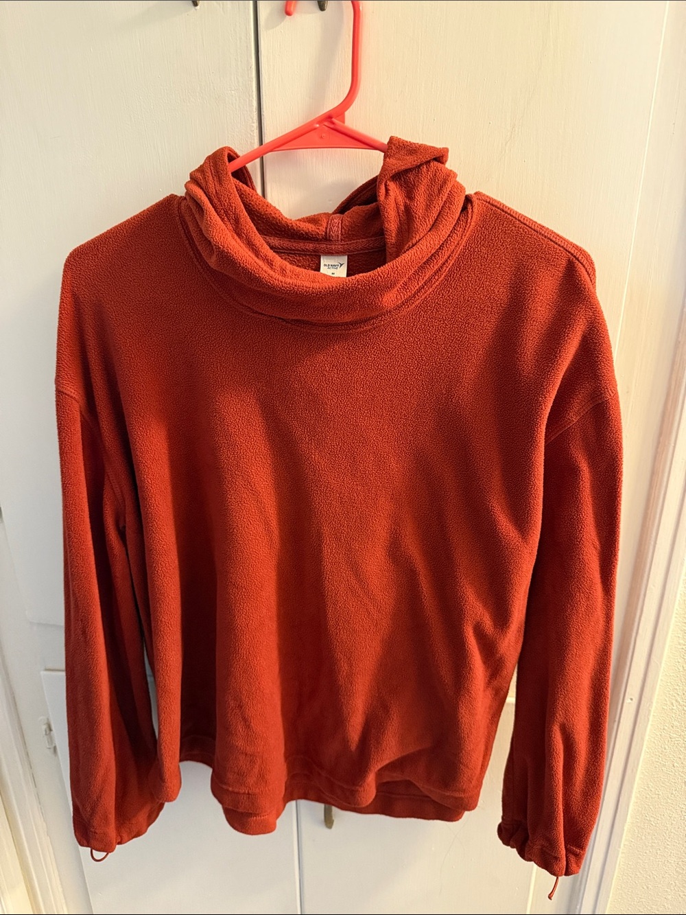 Old Navy Rust Orange Cowl Neck Fleece Sweater